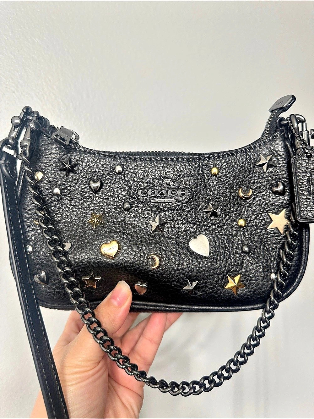Coach Teri Mini Crossbody Bag With Rivets Black